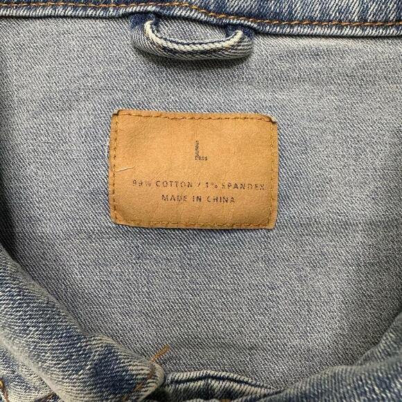 Threadfast Apparel Denim Jean Jacket with Jim Beam Embroidery -Womens Large - Picture 4 of 7